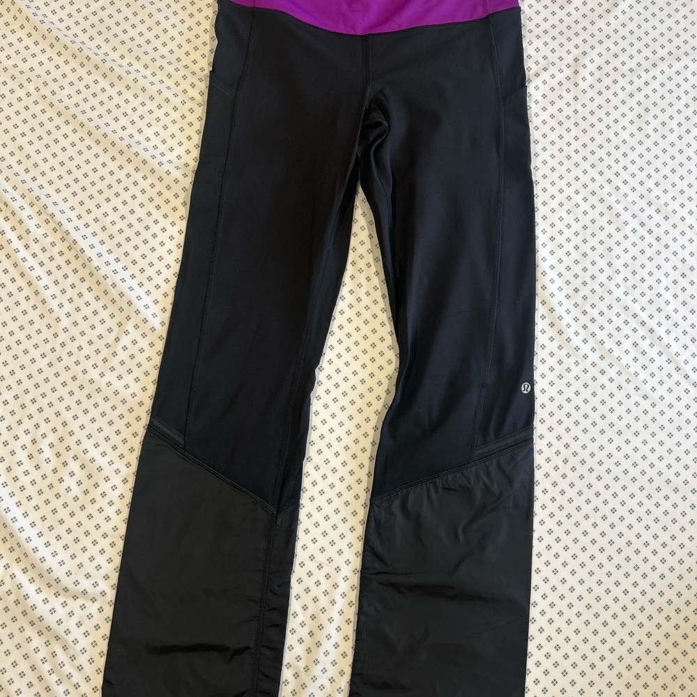 Lululemon full length running pants with flare waterproof ankle SZ.10 NWOT - Picture 3 of 7